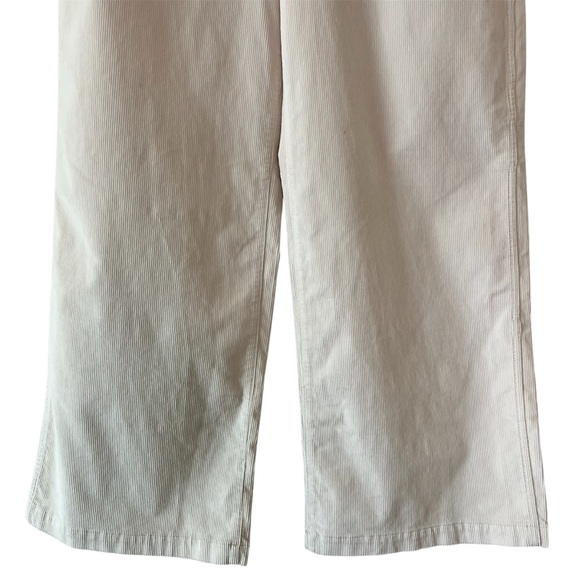 Madewell Emmett 2.0 Corduroy Wide Leg Pants High Rise Cream 32 NWT - Picture 9 of 16